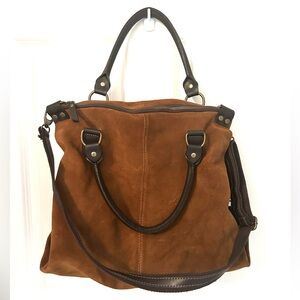 Lavorazione Artigianale Purse Hobo Brown Leather Tote Italian Leather.